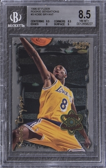 1996-97 Fleer Rookie Sensations #3 Kobe Bryant Rookie Card – BGS NM-MT+ 8.5